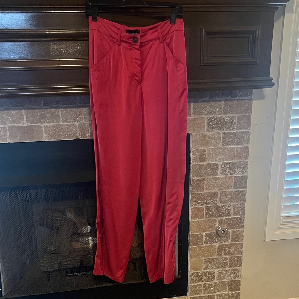 Emporio Armani Pink Straight Leg Women's Pants